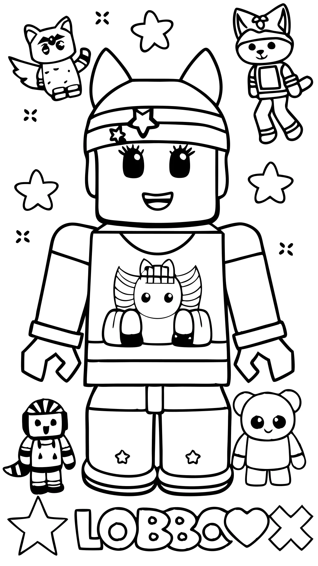 coloriages roblox mignons